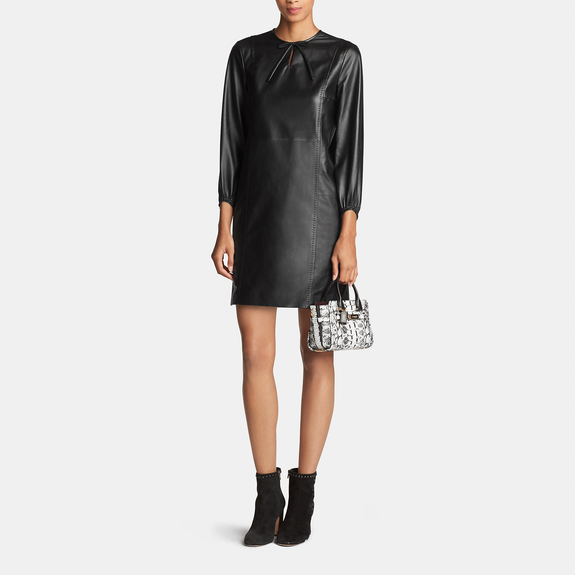 Portable Multi-Function Coach Swagger 20 In Colorblock Exotic Embossed Leather